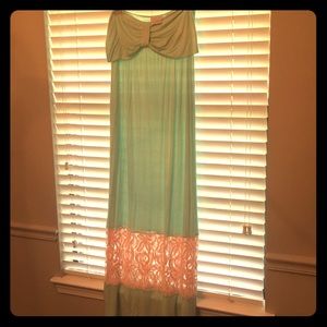 Strapless maxi dress